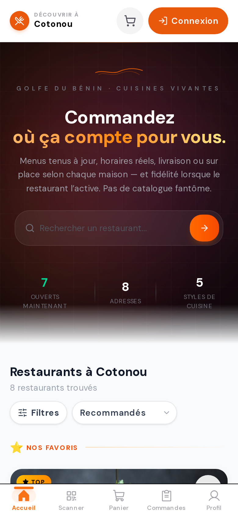 Application Restafy OMS sur smartphone