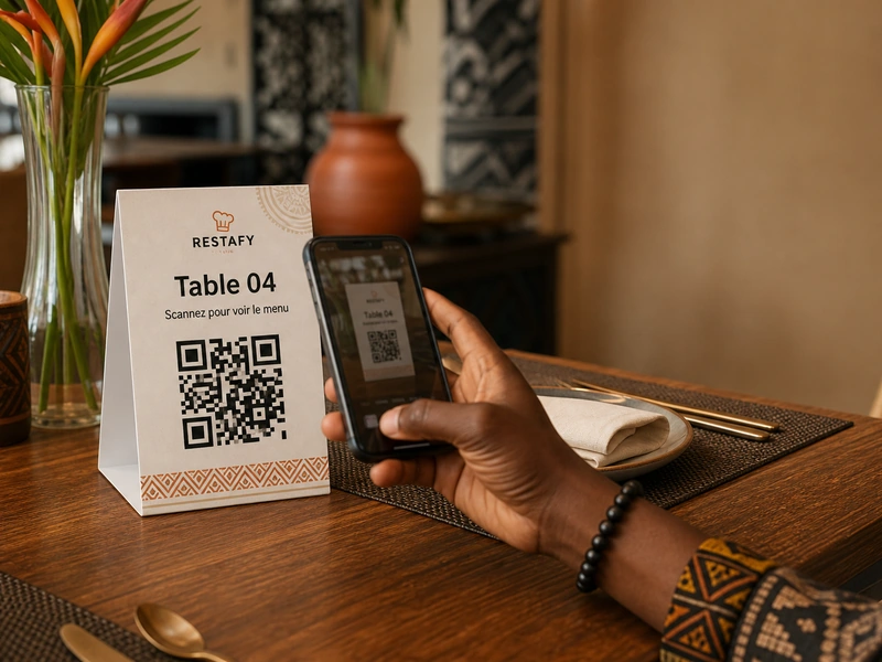 Commande Restafy par QR code sur table
